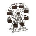 Rattan and Metal Ferris Wheel with Planter Baskets – 67108