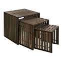 10808-3 - Vermont Iron and Wood Nesting Tables - Set of 3