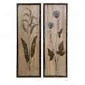 61100-2 - Hansel Floral Study on Wood - Set of 2