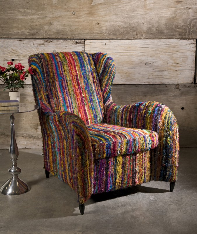 Adalina Recycled Silk Arm Chair Adalina Recycled Silk Arm Chair