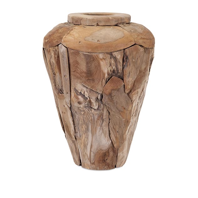 Kanza Large Puzzle Teak Wood Vase