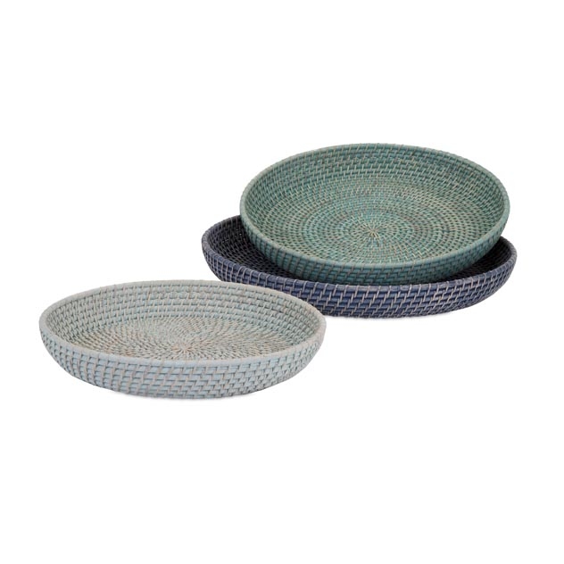 Adriel Rattan Trays - Set of 3