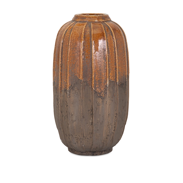 Simone Large Orange Stone Ceramic Vase