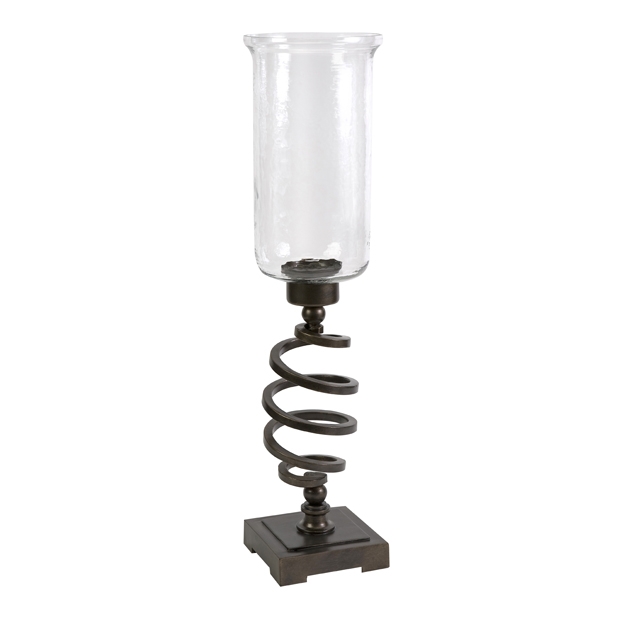 Hammered Glass Large Spring Hurricane