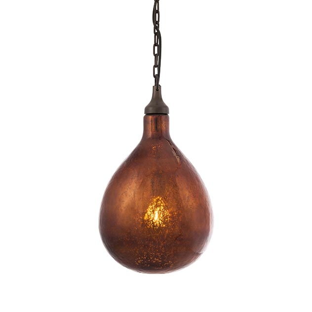 Salina Bronze Mercury Glass Pendant Light