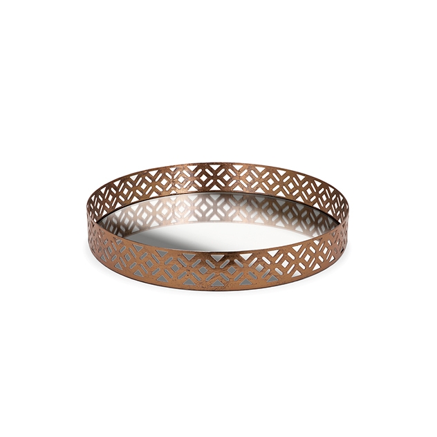 Chelsey Geometric Mirror Tray