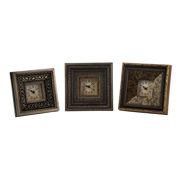 Regency 3 x 3 Framed Clocks - Set of 3