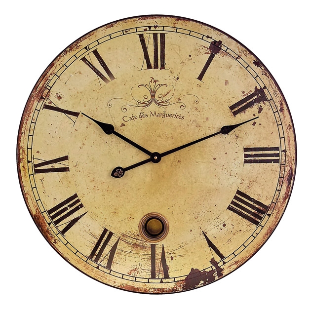 Large Wall Clock with Pendulum
