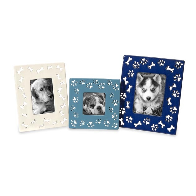 Dog Bone Ceramic Photo Frames - Set of 3