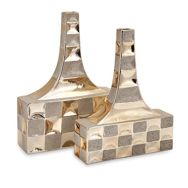 Toucey Golden Vases - Set of 2