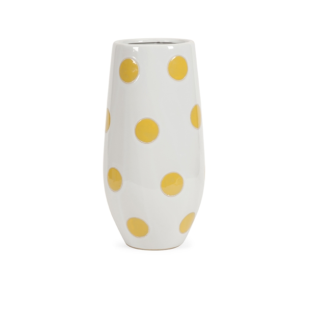 Essentials Mellow Yellow Polka-Dot Vase