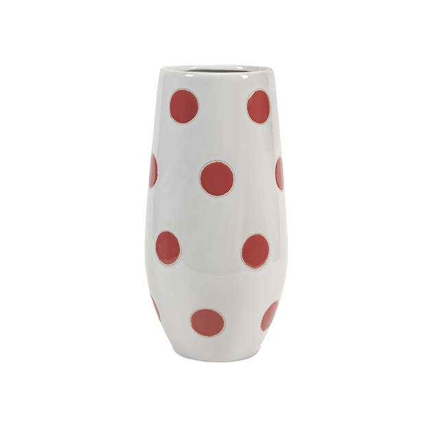 Essentials Melon Sorbet Polka-Dot Vase