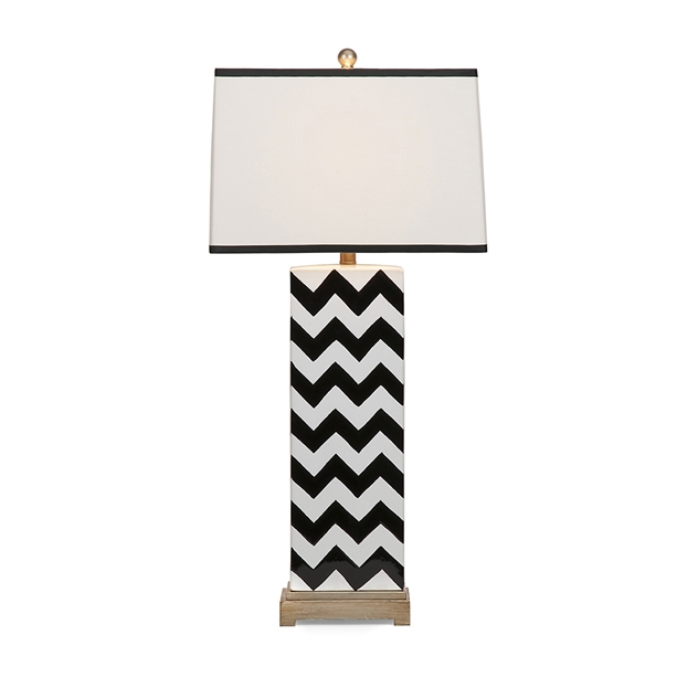 Chandler Black Chevron Lamp