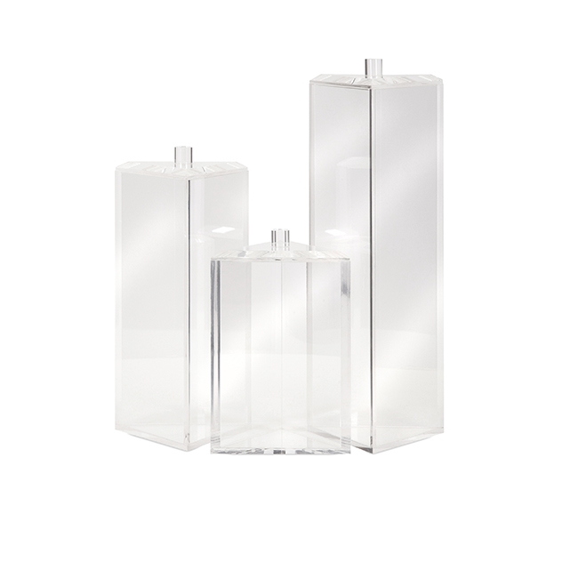 Beth Kushnick Acrylic Triangle Boxes - Set of 3