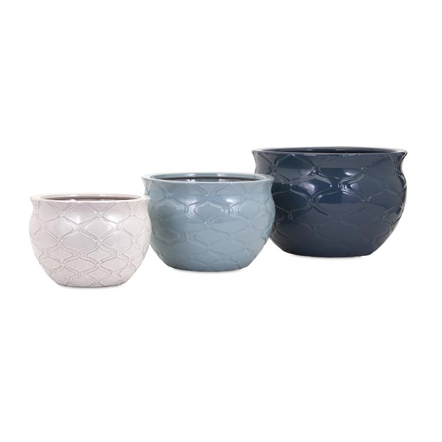 Jamil Earthenware Planters - Set of 3