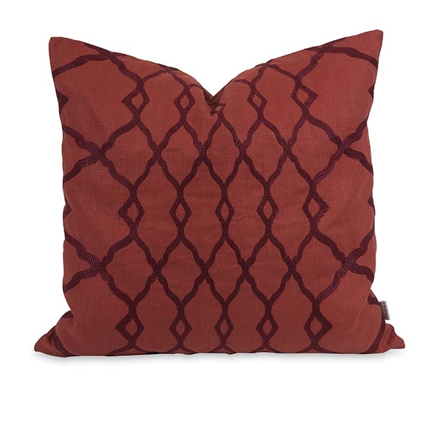 IK Dyani Embroidered Pillow w/ Down Insert