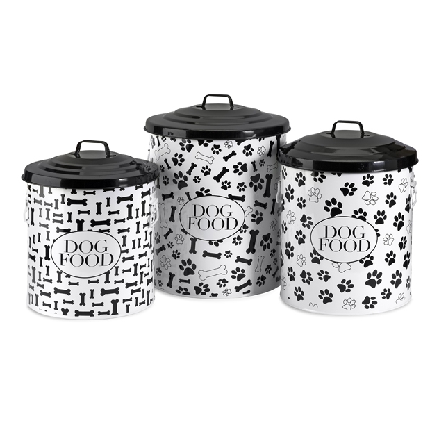Dog Food Storage Canisters - Set of 3