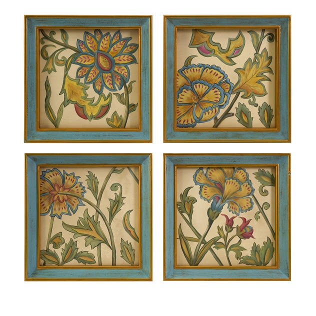 Elberta Handpainted Wall Art - Set of 4