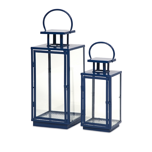 Essentials Marine Blue Lanterns - Set of 2