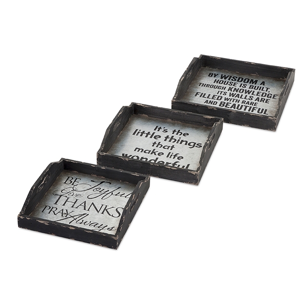 Ella Elaine Metal Trays - Set of 3