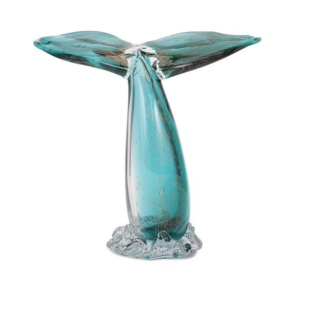 Nordiac Whale Tail Glass Stauary