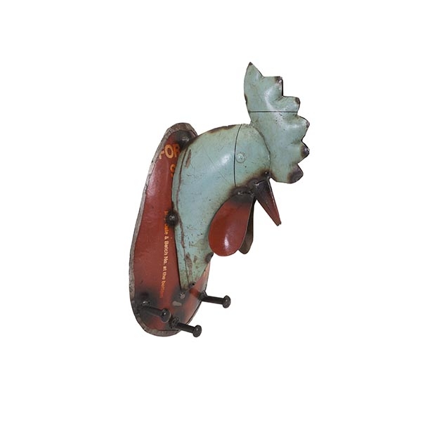 Regina the Rooster Hook - Reclaimed Metal