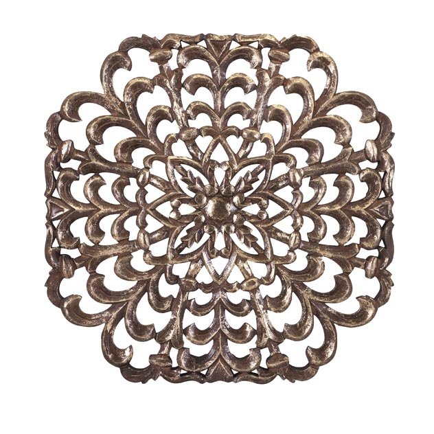 Nadia Carved Wood Panel