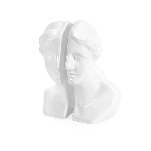 White Greek Lady Bookends - Set of 2