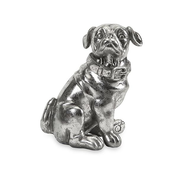 Ralph Stick Silver Dog Statue