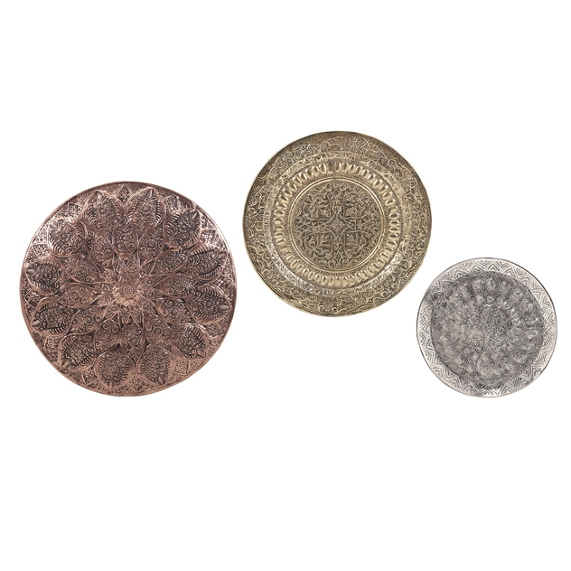 Vida Oversized Embossed Wall Chargers - Set of 3