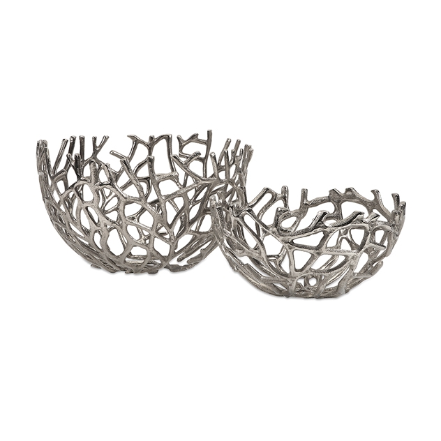 Davidson Aluminum Coral Bowls - Set of 2