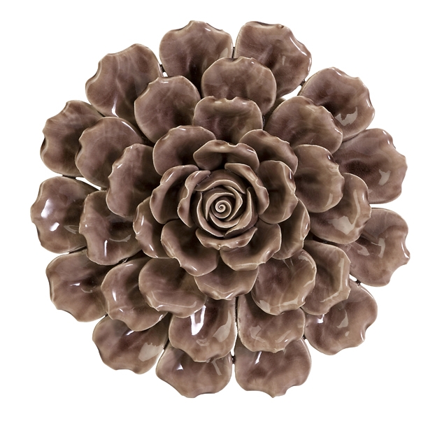 Magdalyn Mauve Ceramic Wall Flower