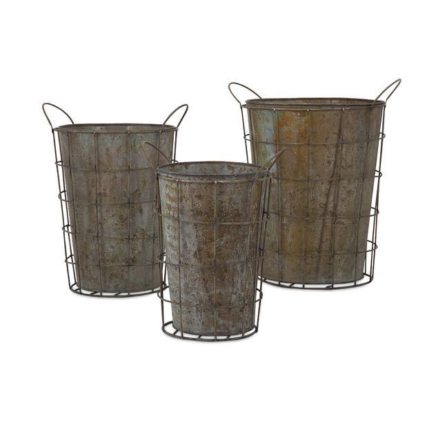 Leah Metal Flower Pots - Set of 3