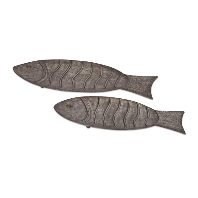 Carino Galvanized Fish Trays - Set of 2