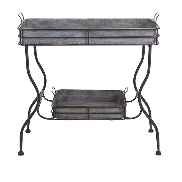 Maggie Galvanized Tray Table