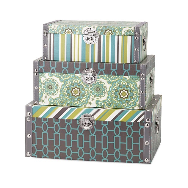 Essentials Reflective Storage Boxes - Set of 3