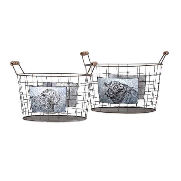 Ella Elaine Farm Baskets - Set of 2