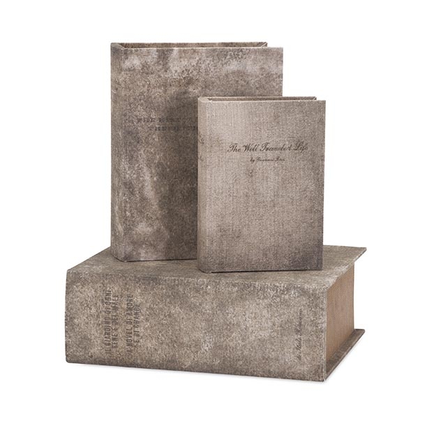 Ella Elaine Old World Book Boxes - Set of 3