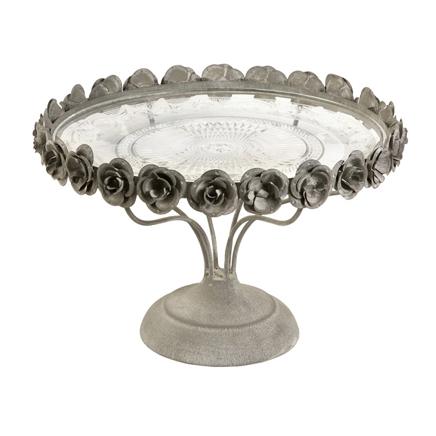 Rose Pedestal Cake Plate