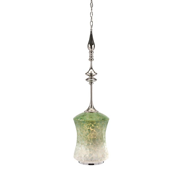 Caledonia Teal Capiz Shell Pendant