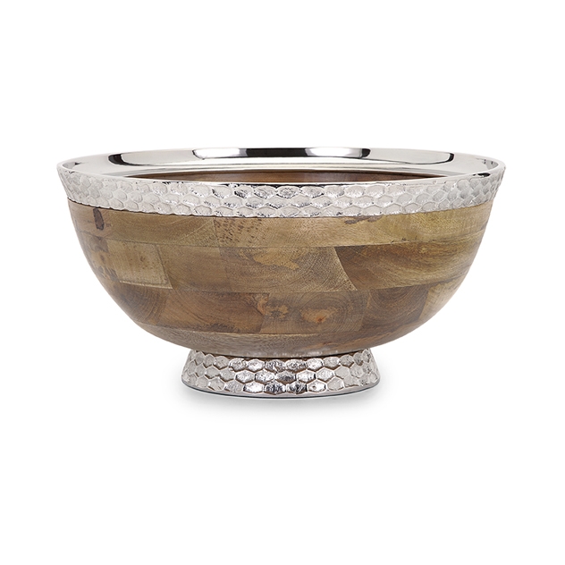 Mango Wood Pedestal Bowl