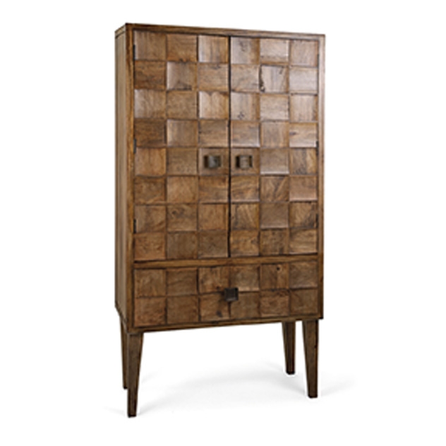 Cahan Wood Tile Armoire