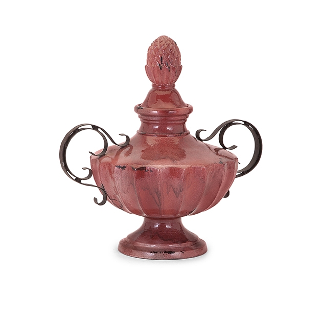 Filomena Short Urn with Metal Handles
