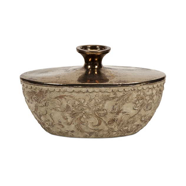 Tennison Short Bronze Top Vase