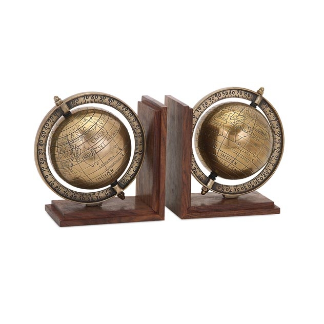 Beth Kushnick Globe Bookends - Set of 2