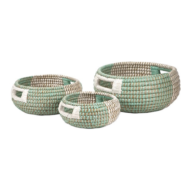 Harvey Two-tone Woven Bowls - Set of 3