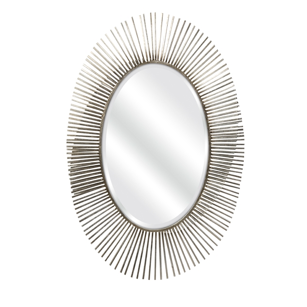 Navio Silver Leaf Abstract Wall Mirror