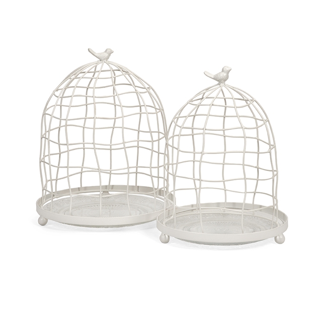 Picheno Glass and Metal Cloche - Set of 2