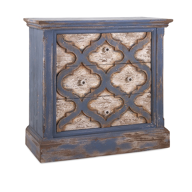 Lyndsey Blue Wood Chest of Drawers