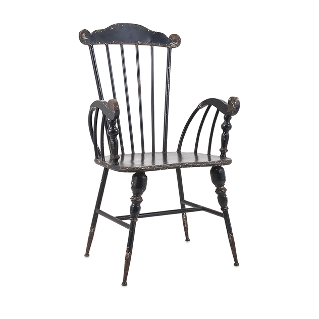 Trenton Black Metal Arm Chair